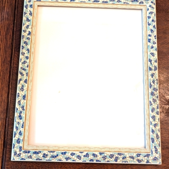 Vintage Custom Made Faux Mosaic Motif Picture/Artwork Frame w/Glass - Picture 12 of 12